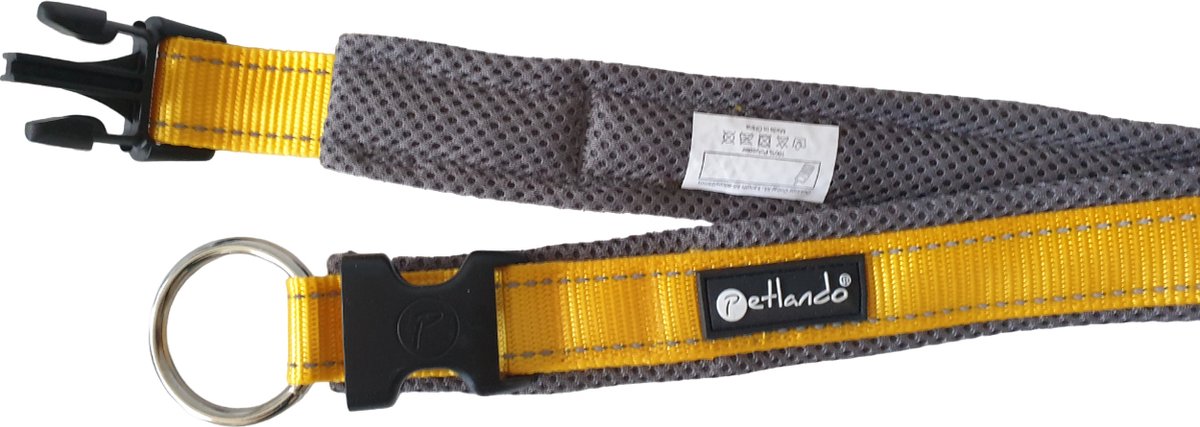 Petlando Hondenhalsband Outdoor Oker&Grijs - Klikhalsband - Xl 55-60x4 Cm