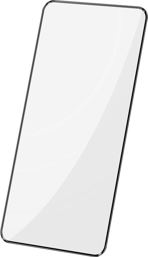 Gehard glas Geschikt voor Samsung S23 9H anti-kras Zwart aluminium contour