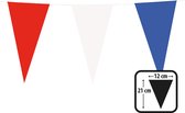 Ligne de drapeau en papier rouge/blanc/bleu (21 x 12 cm) - 10 m