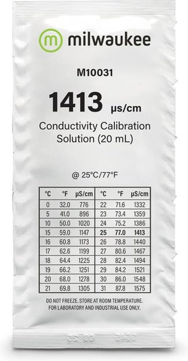 MILWAUKEE EC 1.413 (M10031B) 25 x 20ml zakjes kalibratie/ ijk vloeistof