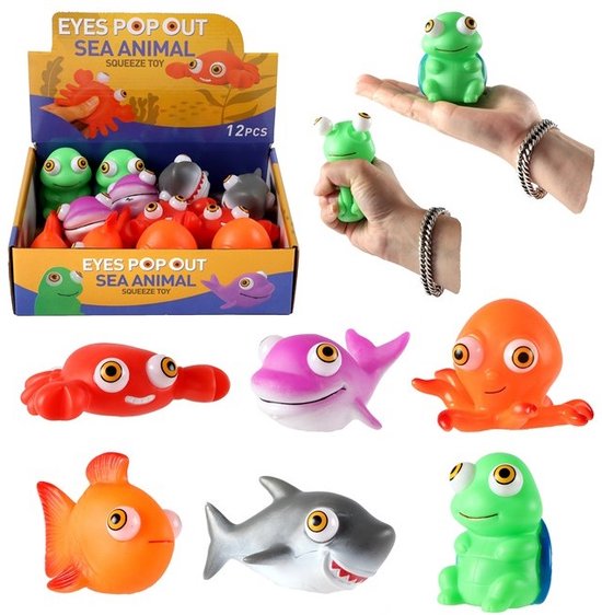 Squeeze Jouet 4 Pièces, Popping Out Eyes Squeeze Toys, Squeeze