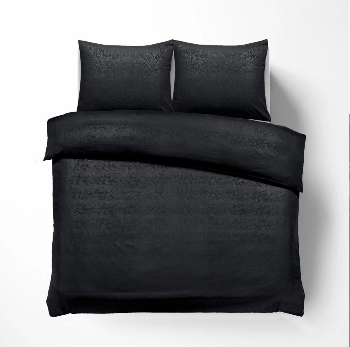 Husch Dekbedovertrek - Embossed Croco - 240x200/220 - Zwart