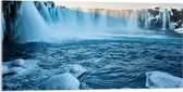 WallClassics - Acrylglas - Goðafoss Watervallen in IJsland - 100x50 cm Foto op Acrylglas (Met Ophangsysteem)