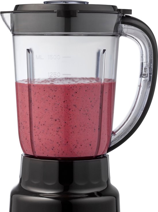 Tomado TTB1501B - Blender - 1,5 liter - 2 snelheden - 500W - Pulsestand - Deksel beveiliging - Zwart van Tomado — afbeelding 4