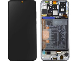 Huawei, Volledig Display Geschikt voor Huawei P30 Lite LCD Scherm en Touchscreen inclusief Batterij 3340 mAh, Wit