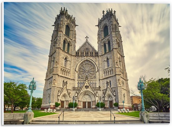 PVC Schuimplaat- De Kathedraalbasiliek van het Heilig Hart, New Jersey - 40x30 cm Foto op PVC Schuimplaat
