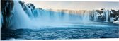 WallClassics - Acrylglas - Goðafoss Watervallen in IJsland - 150x50 cm Foto op Acrylglas (Met Ophangsysteem)