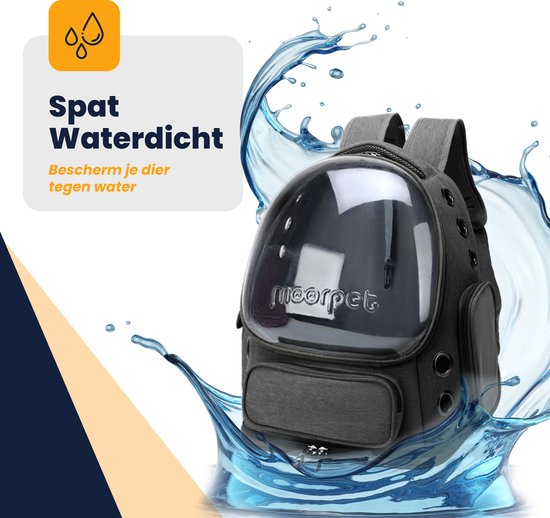 Sac à dos pour Chats MIRO - Sac de transport - Transports - Sac de voyage - Sac de transport Animaux - Ventilation Extra - Grijs