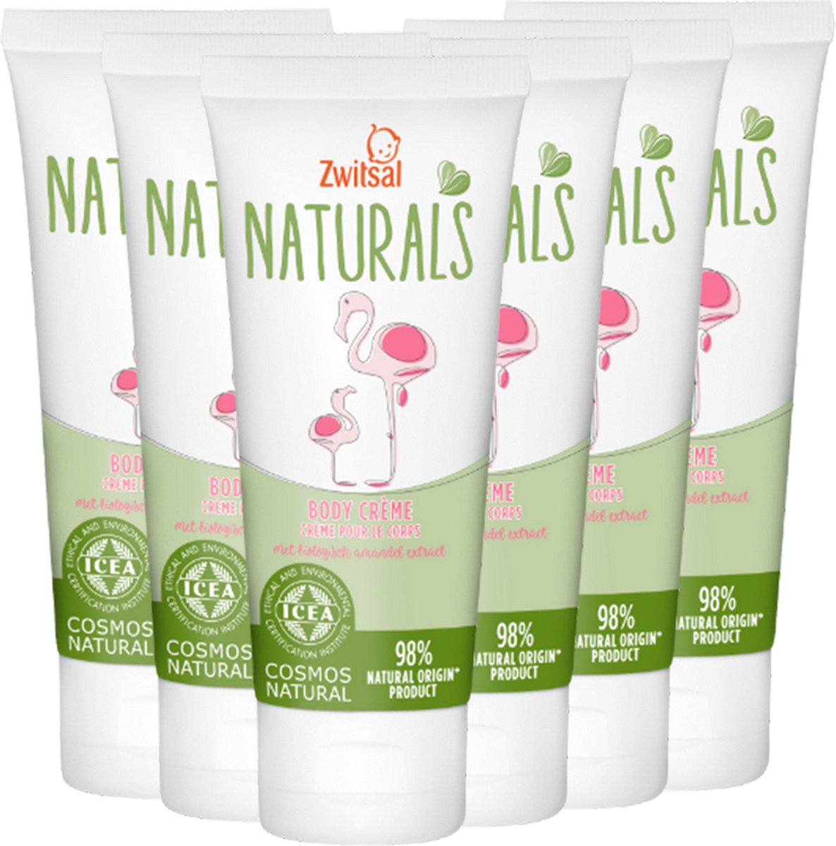 Zwitsal - Naturals - Bodycreme - 6 x 100ml - Voordeelverpakking