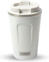 LaCardia Coffee Cup To Go Premium Wit - Tasse Thermos - Tasse à Thé - 380ML - Réutilisable