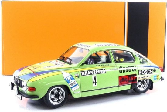 Saab 96 V4 #4 Winner du Rallye de Suède 1976 - 1:18 - IXO Models