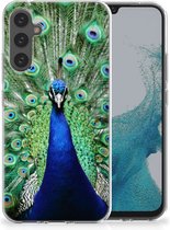 Siliconen Back Cover Geschikt voor Geschikt voor Samsung Galaxy A34 GSM Hoesje Pauw