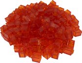 200 Bouwstenen 1x1 | Transparant Oranje | Compatibel met Lego Classic | Keuze uit vele kleuren | SmallBricks