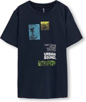Only t-shirt jongens - blauw - KOBcalvin - maat 116