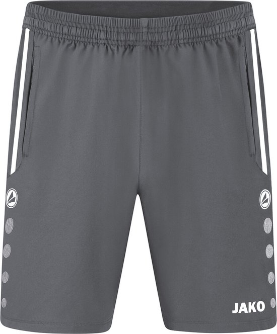 Jako - Short Allround - Grijze Voetbalshort Heren-4XL