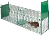 MaxxGarden Vangkooi voor dieren van 60x18x20cm - rattenval - dubbele ingang - opvouwbaar