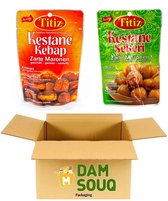 Damsouq® Mixpakket Titiz Kastanjes 2x Gesuikerd en 2x ongesuikerd (Geschilt en Geroosterd) (4x 125Gr)