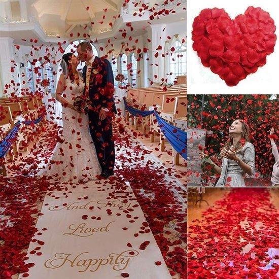 Rode rozenblaadjes 500 stuks - Valentijnsdag - valentijn decoratie / versiering - Merkloos