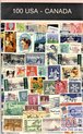 Afbeelding van het spelletje Postzegelpakket - 100 verschillende postzegels USA - Canada