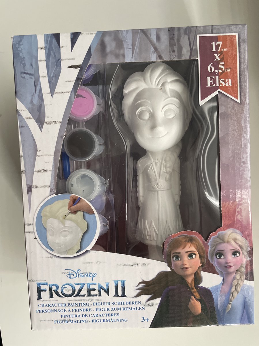 Peinture de figurines en Plâtre - Thema: Frozen - Elsa & Anna - Peinture en  Plâtre 