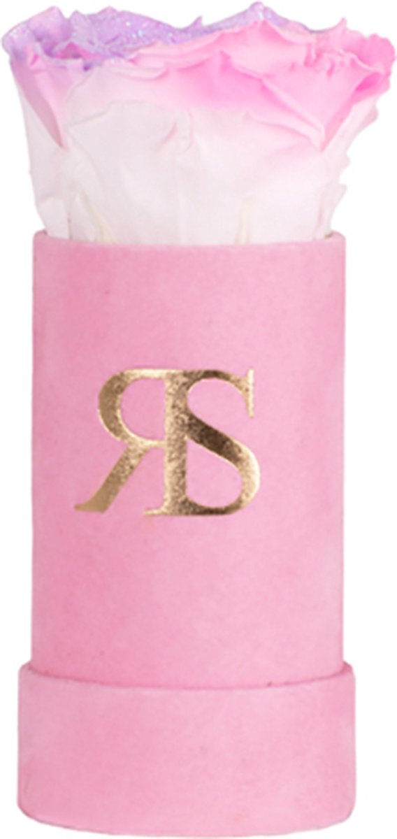 Flowerbox Longlife Ivy You are delicious Roze Glitters - Rosuz – Luxe Valentijnsdag Cadeautje voor Haar - Longlife Rozen in Valentijnsdoos - Perfect Valentijnsdag! Love You Geschenk voor Vrouwen