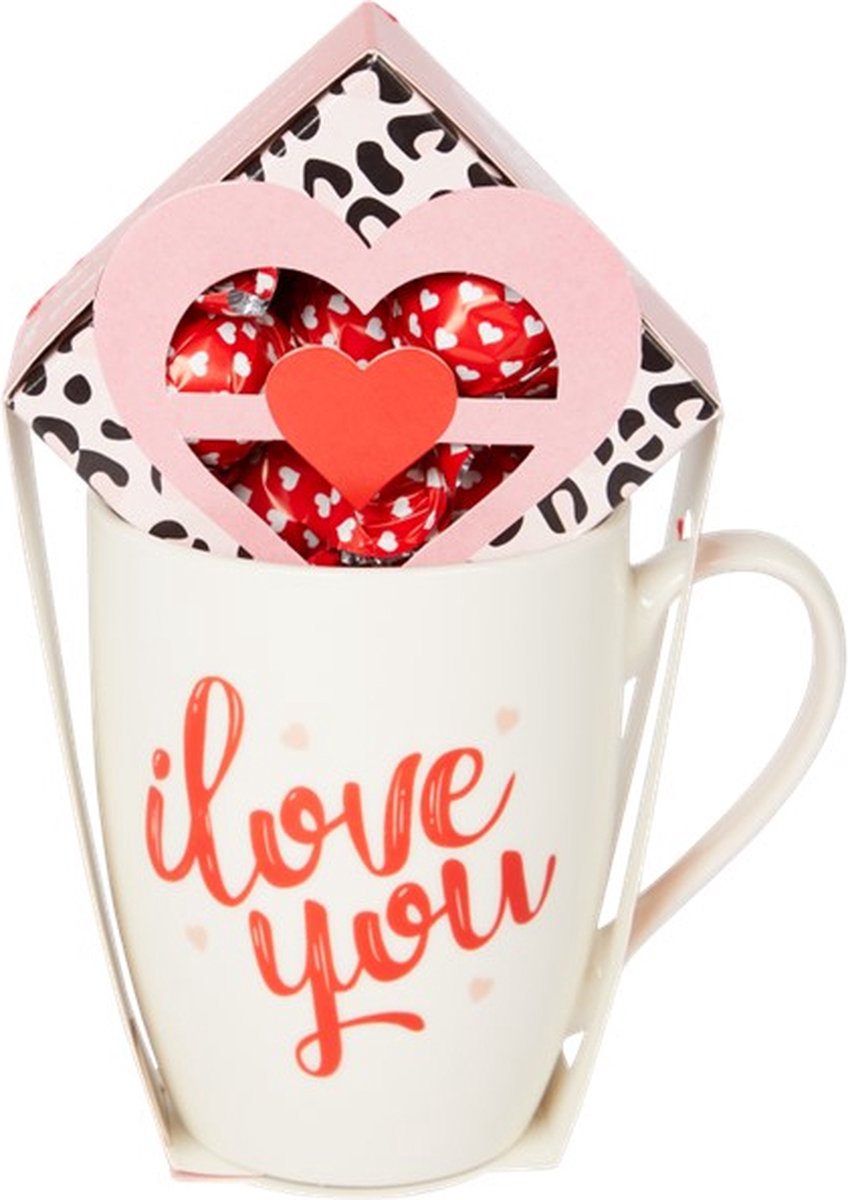 Valentijnsdag Kinky Pleasure Koffie Mok I Love You Met Snoepjes