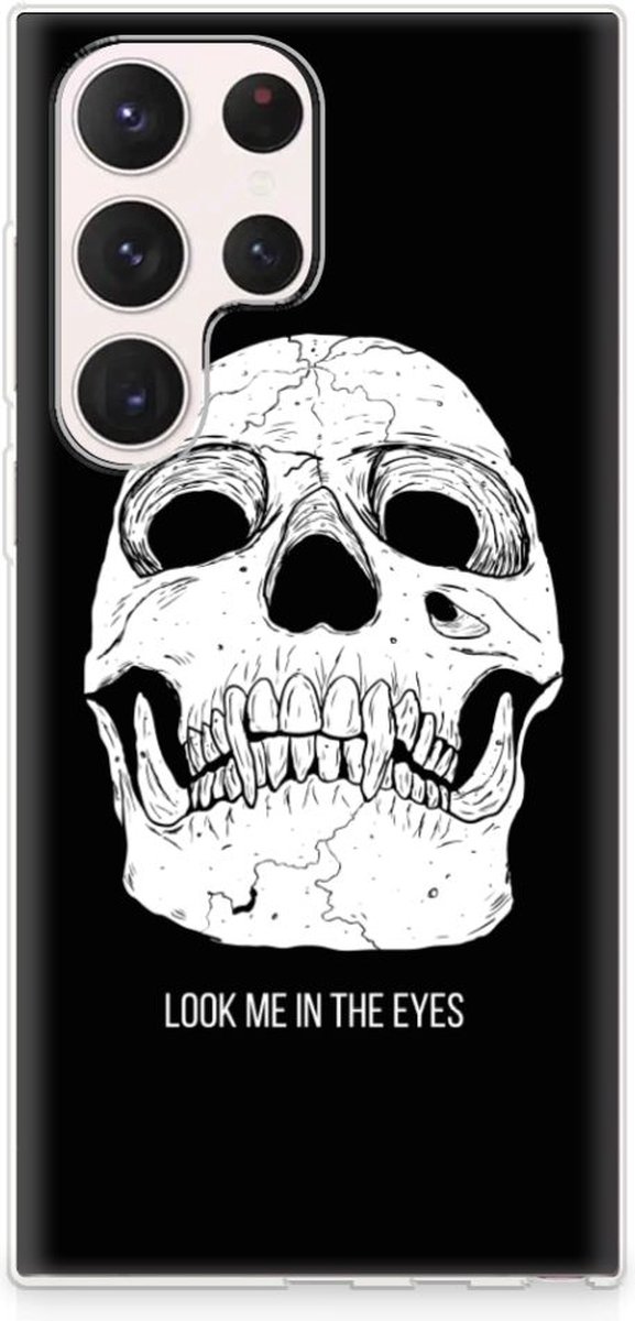 Silicone Back Case Samsung Galaxy S23 Ultra Skull Eyes