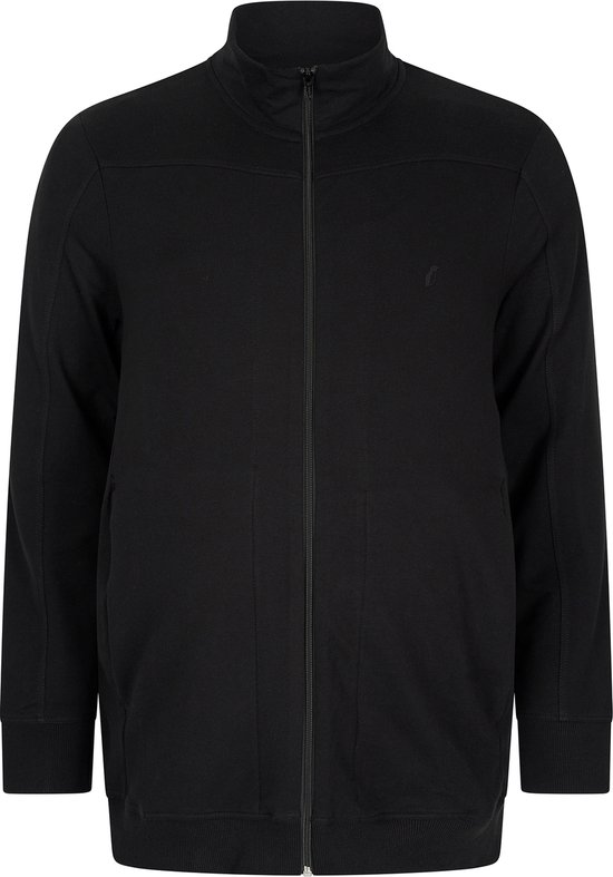 Alca vest met ritssluiting en opstaande kraag voor heren met oversized buikomtrek XXL-8XL sweatjack - pullover - cardigan, zwart, 7XL