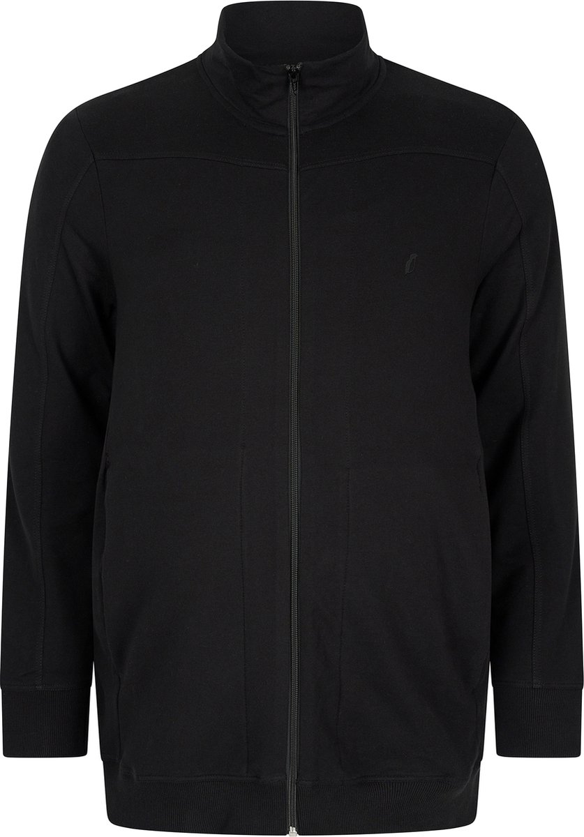 Alca Fashion - Heren Vest Met Ritssluiting - Zwart 7XL – Grote Maten Mannen - Katoen-Stretch