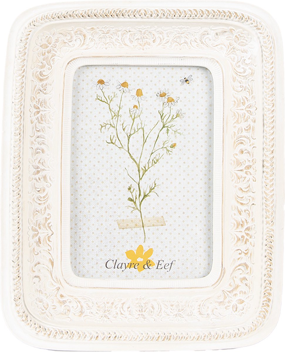 Clayre & Eef Fotolijst 10x15 cm Beige Kunststof Glas Fotokader