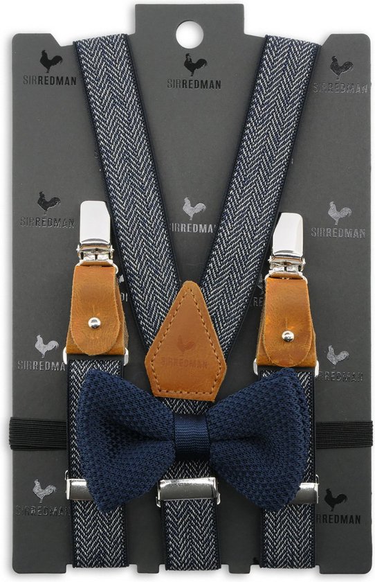 Little koekies - Sir Redman Kinderbretels combipack Visgraatpatroon blauw