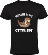 Welcome to the otter side Heren T-shirt - dieren - natuur - lief - woordgrap - schattig - zoogdier - cute