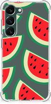 Smartphone hoesje Geschikt voor Samsung Galaxy S23 Plus Telefoonhoesje met tekst met transparante rand Watermelons