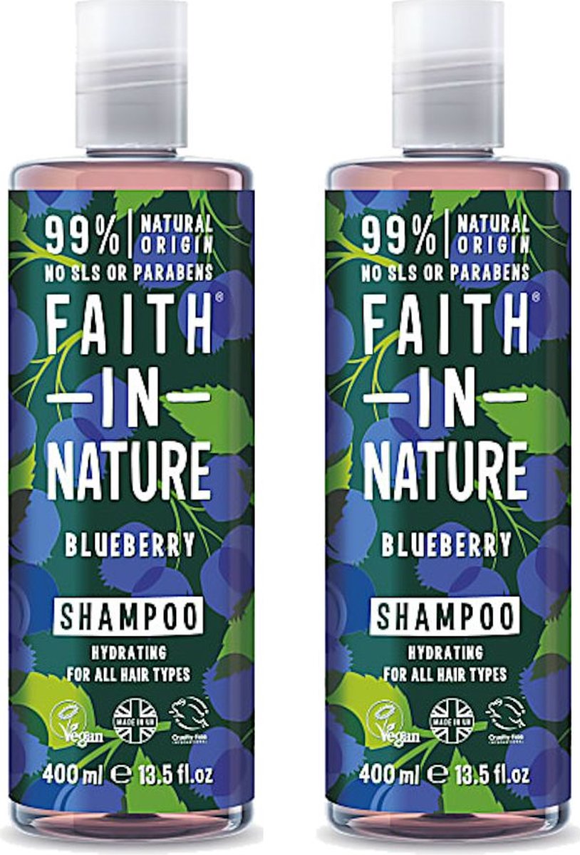 faith in Nature - Shampoo Blueberry - 2 Pak