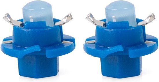 Lampe de voiture B8.4d 2 pièces bleu | Eclairage tableau de bord LED - horloges - interrupteurs | 12V DC
