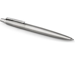 Parker Jotter-balpen - medium punt - blauwe inkt - roestvrij staal met chromen afwerking - incl. geschenkdoos
