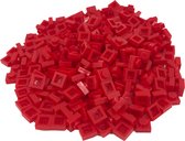 400 Bouwstenen 1x1 plate | Rood | Compatibel met Lego Classic | Keuze uit vele kleuren | SmallBricks