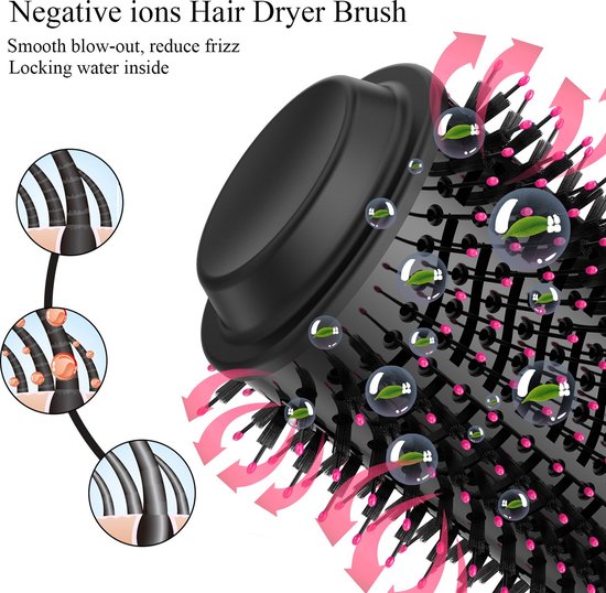 CHIGNON Fohn Hot Air Brush Föhnborstels 4in1 Fohnborstel Zwart