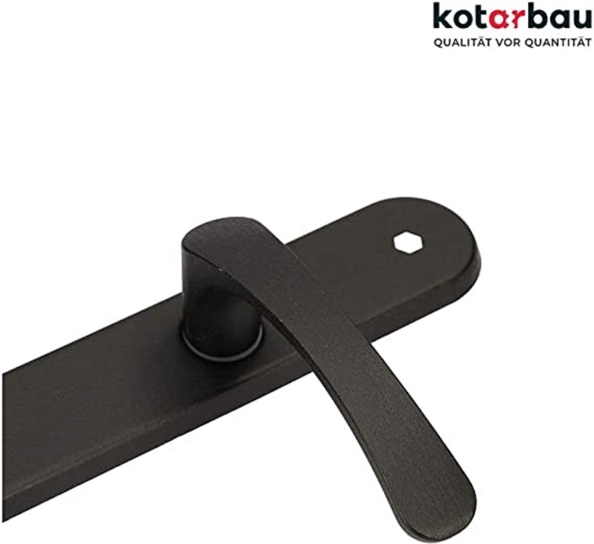 Poignée De Porte JUVA Chapo Noir Inox Brossé - Bouton Rond Pz 52mm