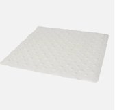 Anti-slip badmat - 54 x 54 cm - Lichtgrijs - Vierkant - Rubber