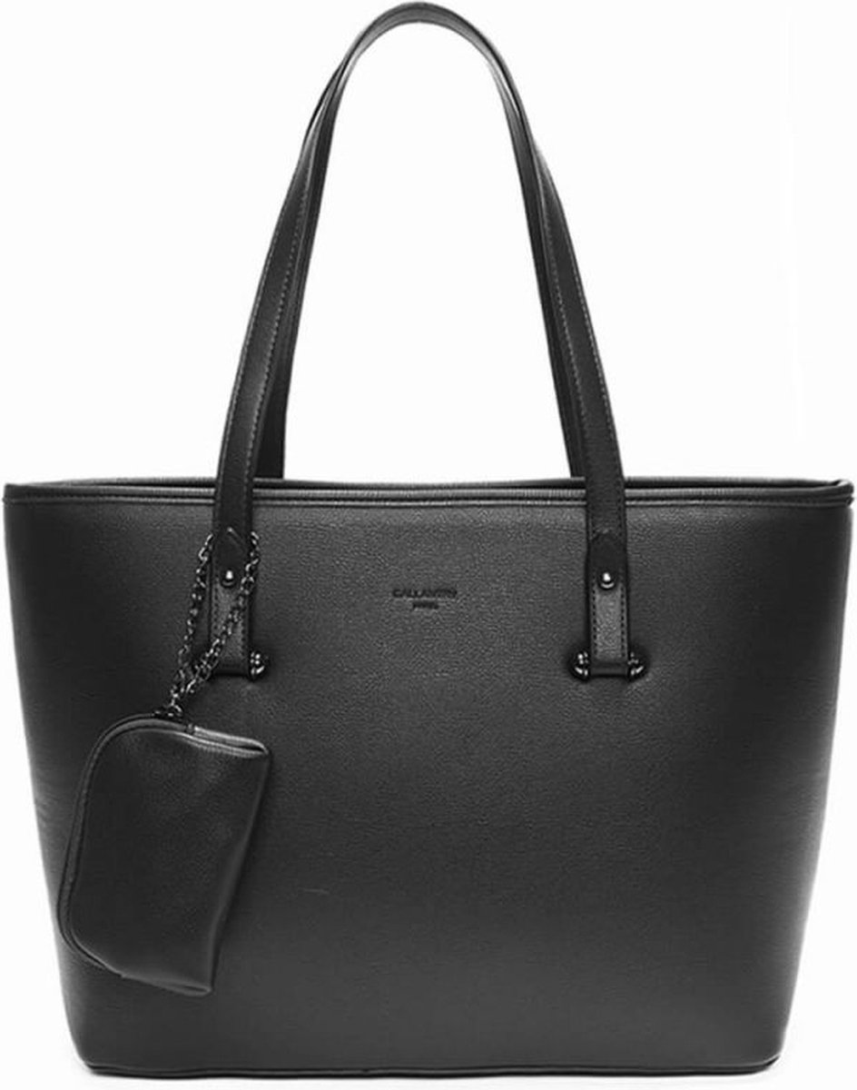 Gallantry - Dames Tas Shopper - Handtas - Schooltas - Werktas - geschikt voor A4 - Zwart