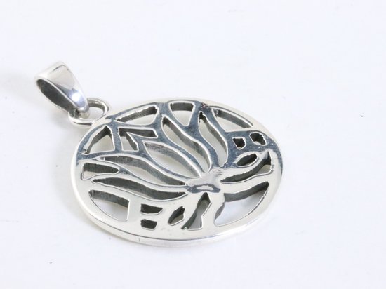 Dames Lotus Ketting Rosé Goud - Delicate Hanger Bloem Sieraden RVS