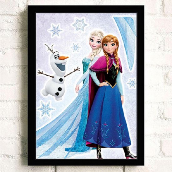 Deurposter Frozen Anna Elsa Olaf deursticker poster sticker