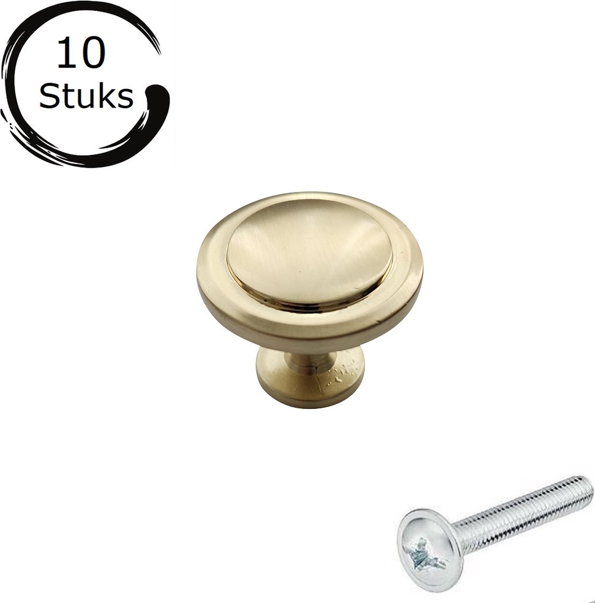 Kastknoppen Goud Rond 10 Stuks Diameter 32 Mm Kastknop Meubelknop kastknoppen-goud-rond-10-stuks-diameter-32-mm-kastknop-meubelknop