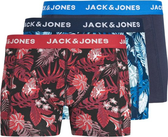 Jack & Jones Junior Boxershorts Jongens JACJOEL FLORAL Print 3-Pack - Maat 164