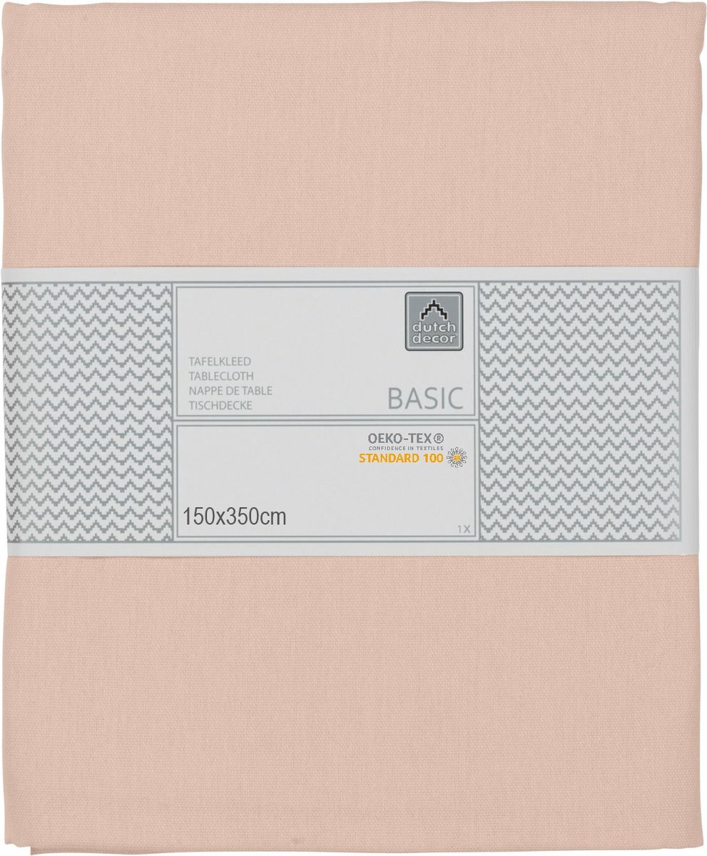 Dutch Decor Tafelkleed 100% Katoen 150 x 350 cm - Oud Roze