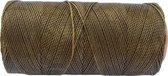 Macramé Koord - LEGER GROEN / DARK KHAKI - #222 - Waxed Polyester Cord - Klos ca. 173mtr - 1mm Dik