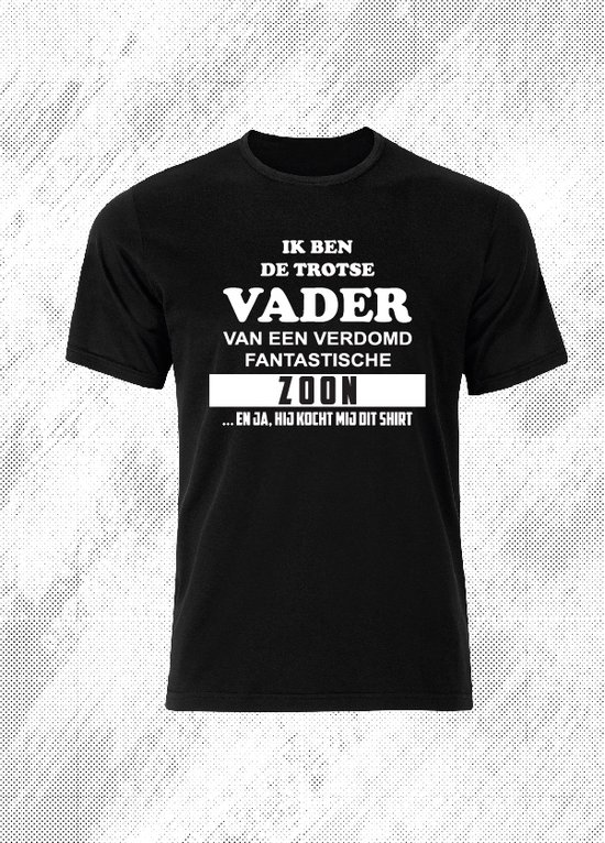 Ik ben de trotse vader van een verdomd fantastische zoon - T-shirt - cadeau - Vaderdag - papa - maat M