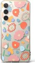 Geschikt voor Ringke Samsung Galaxy S23 Fushion Back Cover Hoesje - Floral