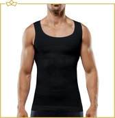 ATTREZZO® Corrective shirt men - shapewear - Taille M - Zwart